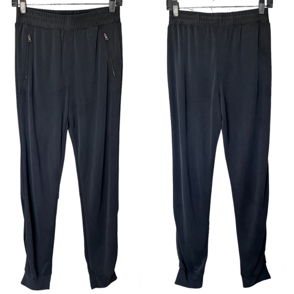 BCBGMAXAZRIA Sami High Rise Cuffed Trouser Pant Joggers Black XS - Picture 3 of 11